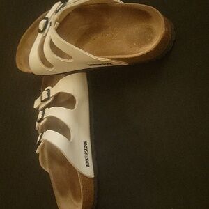 Birkenstock Florida Soft Footbed White Sandals 9